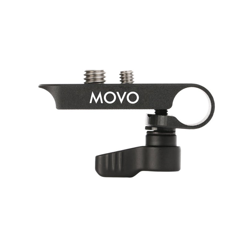 Movo CAB1000 15mm Modular Rod Clamp Adapter - Mounts Cameras, Monitors, Recorders to Rigs with Multiple 1/4" and 3/8" Male/Female Mounting Threads (2 Pack) - Image 2